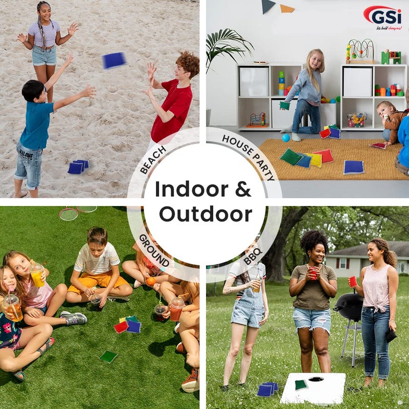 GSi Mini Toy Bean Bags | Used for Physical Education, Outdoor & Hand toss Games, Fun Activities Equipment for Kids | Made of Premium Cotton Fabric with Superior overlock Stitching | Pack of 12 - Image 5